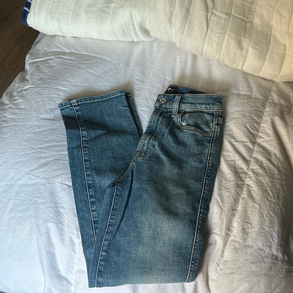 7 For All Mankind High rise straight jean